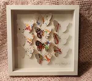 IKEA Olunda Signed Retired 3D Butterfly Shadow Box